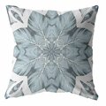 Homeroots 18 in. Blue Floral Forest Indoor & Outdoor Throw Pillow 412647